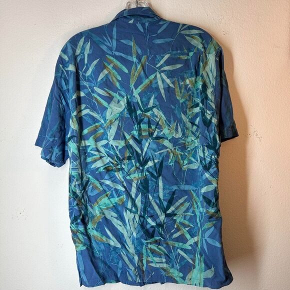 Jams World Mens Shirt Small blue small hawaiian tropical M630RE-HAIK Haiku - Picture 2 of 10